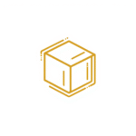 Minimal line icon for 3D visualization service