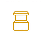 Minimal line icon of kiosk design service